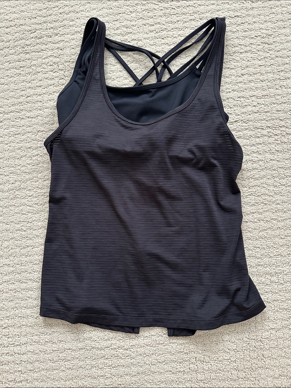 Athleta Black Strappy Sports Tank